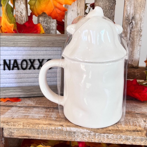 B|Harbor Halloween “ BOO “ White Ghost Mug with Topper - Picture 3 of 4